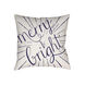 Merry And Bright 20 X 20 inch Blue and White Outdoor Throw Pillow