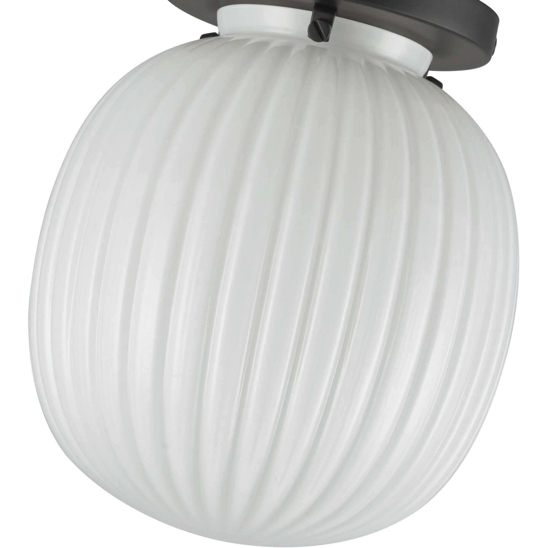 Alora Mood Cherise 1 Light 6.75 inch Matte Black/Glossy Ribbed Opal Glass Semi-Flush Mount Ceiling Light
