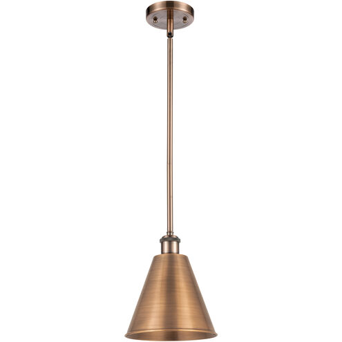 Ballston Cone LED 8 inch Antique Copper Pendant Ceiling Light
