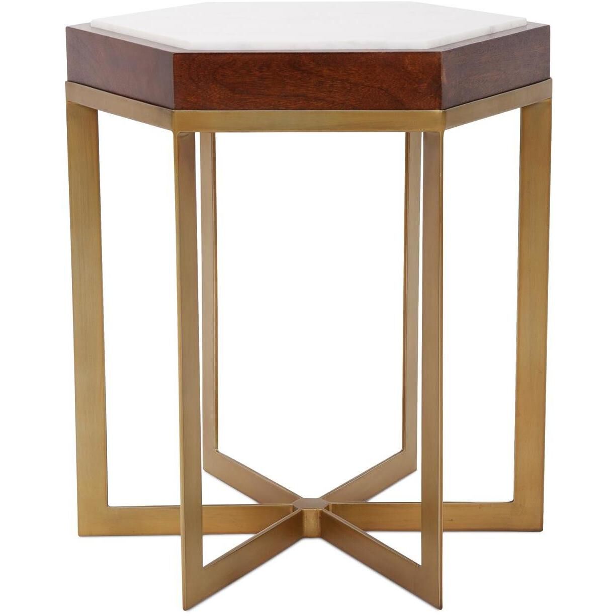 Van Berkel 20 X 18 inch Brass Side Table