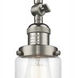 Franklin Restoration Dover LED 4.5 inch Brushed Satin Nickel Mini Pendant Ceiling Light in Seedy Glass, Franklin Restoration
