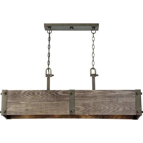 Winchester 4 Light 40.75 inch Bronze Trestle Ceiling Light