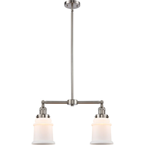 Franklin Restoration Canton LED 21 inch Brushed Satin Nickel Chandelier Ceiling Light in Matte White Glass, Franklin Restoration