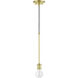 Lansdale 1 Light 5 inch Satin Brass Single Pendant Ceiling Light, Single