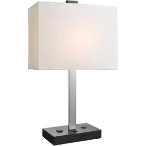 Maddox II 29 inch 100.00 watt Black Table Lamp Portable Light, with USB Port and Power Outlet