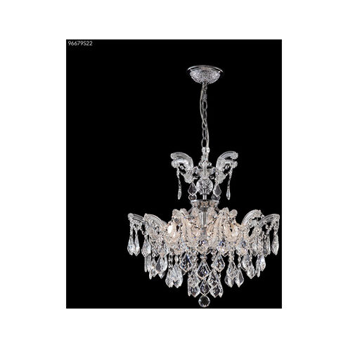 Maria Theresa Grand 6 Light 21 inch Silver Crystal Chandelier Ceiling Light