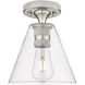 Downtown Urban Crown Point 1 Light 8.00 inch Flush Mount