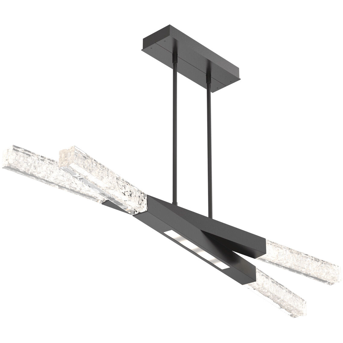 Axis LED 50.7 inch Graphite Linear Pendant Ceiling Light in 3000K LED