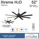 Xtreme H2O 52 52 inch Coal Ceiling Fan, Outdoor