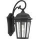 Verdae 1 Light 18 inch Textured Black Outdoor Wall Lantern, Medium, Design Series