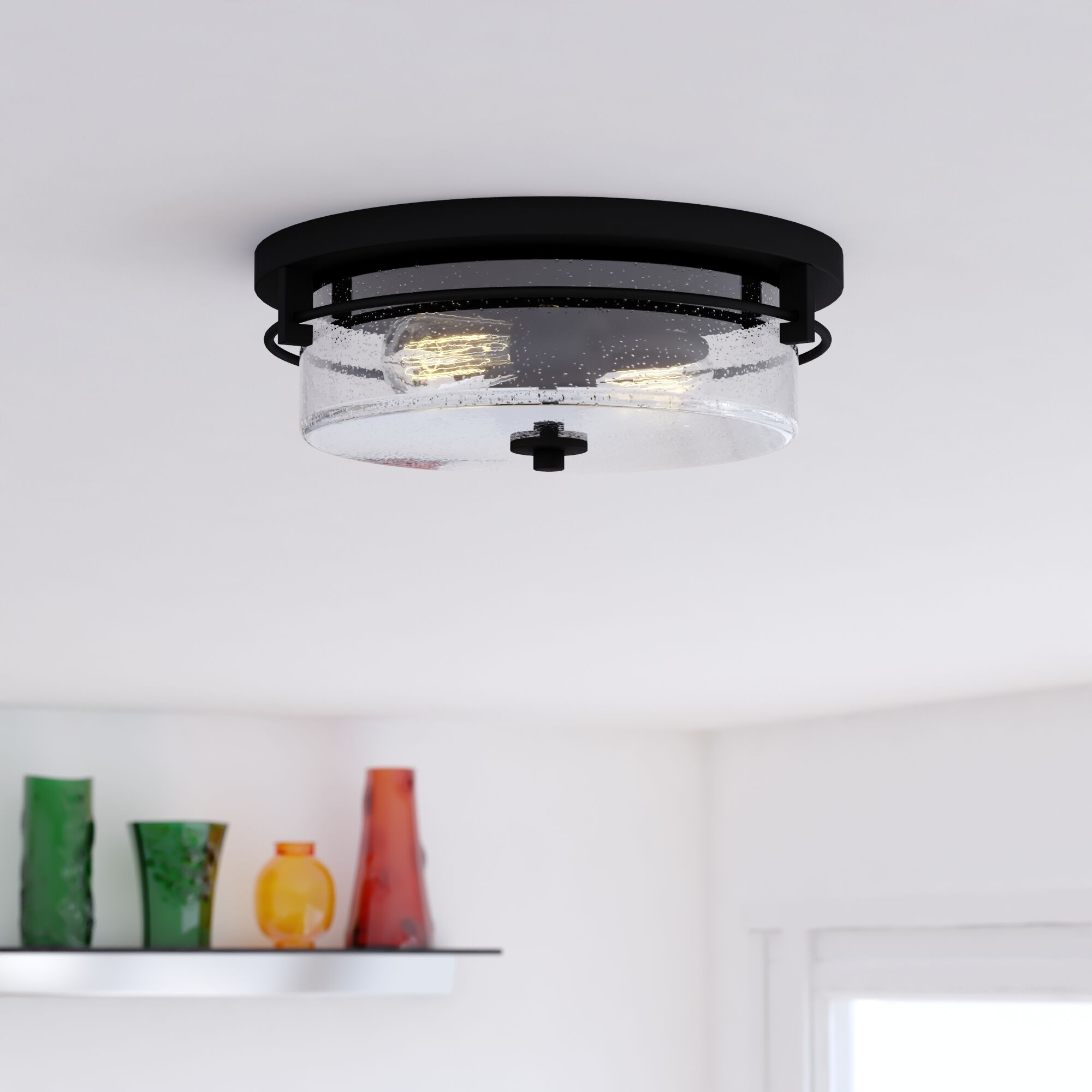 Addison LED 15 inch Matte Black Flush Mount Ceiling Light