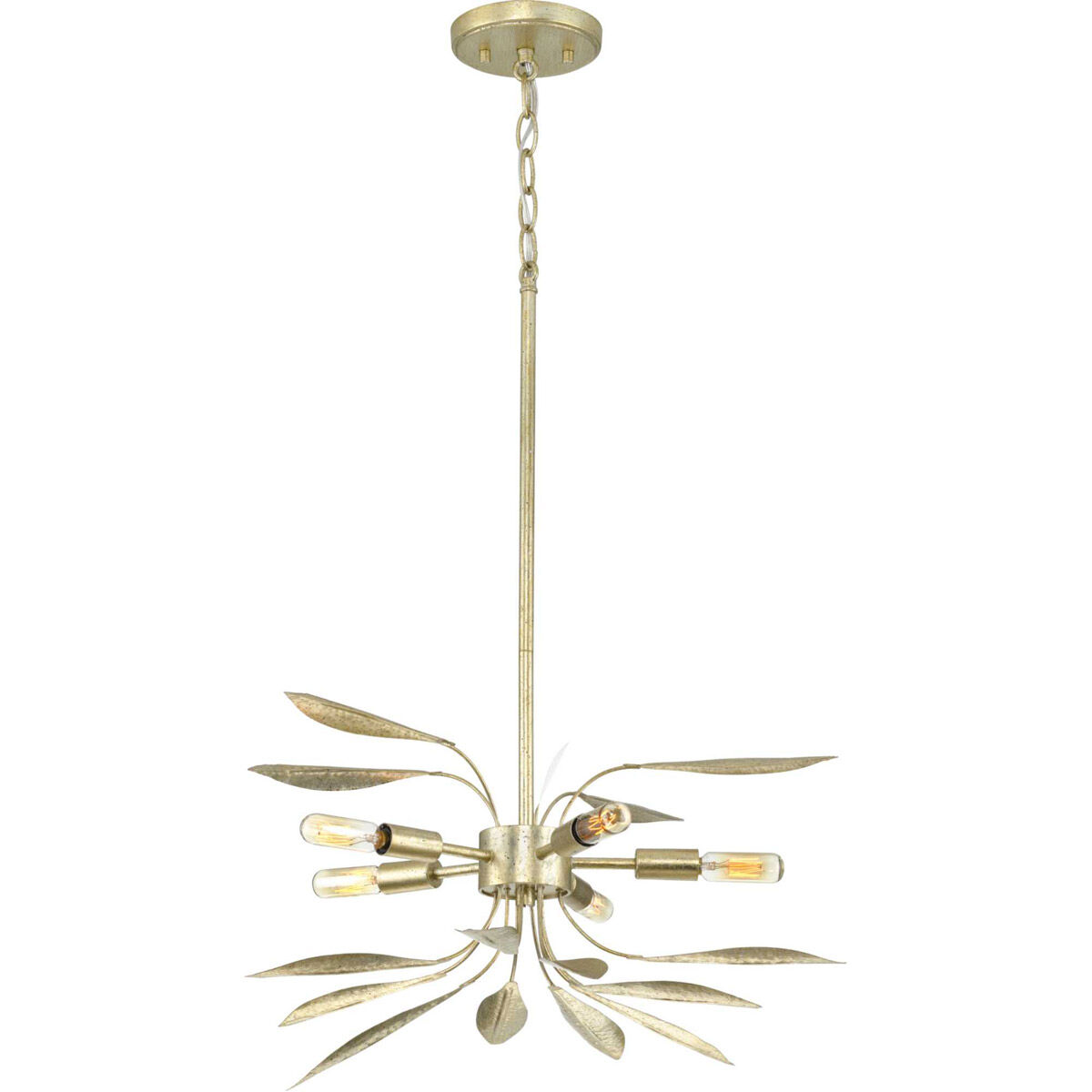 Mariposa 5 Light 20 inch Gilded Silver Semi Flush Mount Convertible Ceiling Light