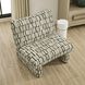 Willa Moss Green and Off-White Accent Chair