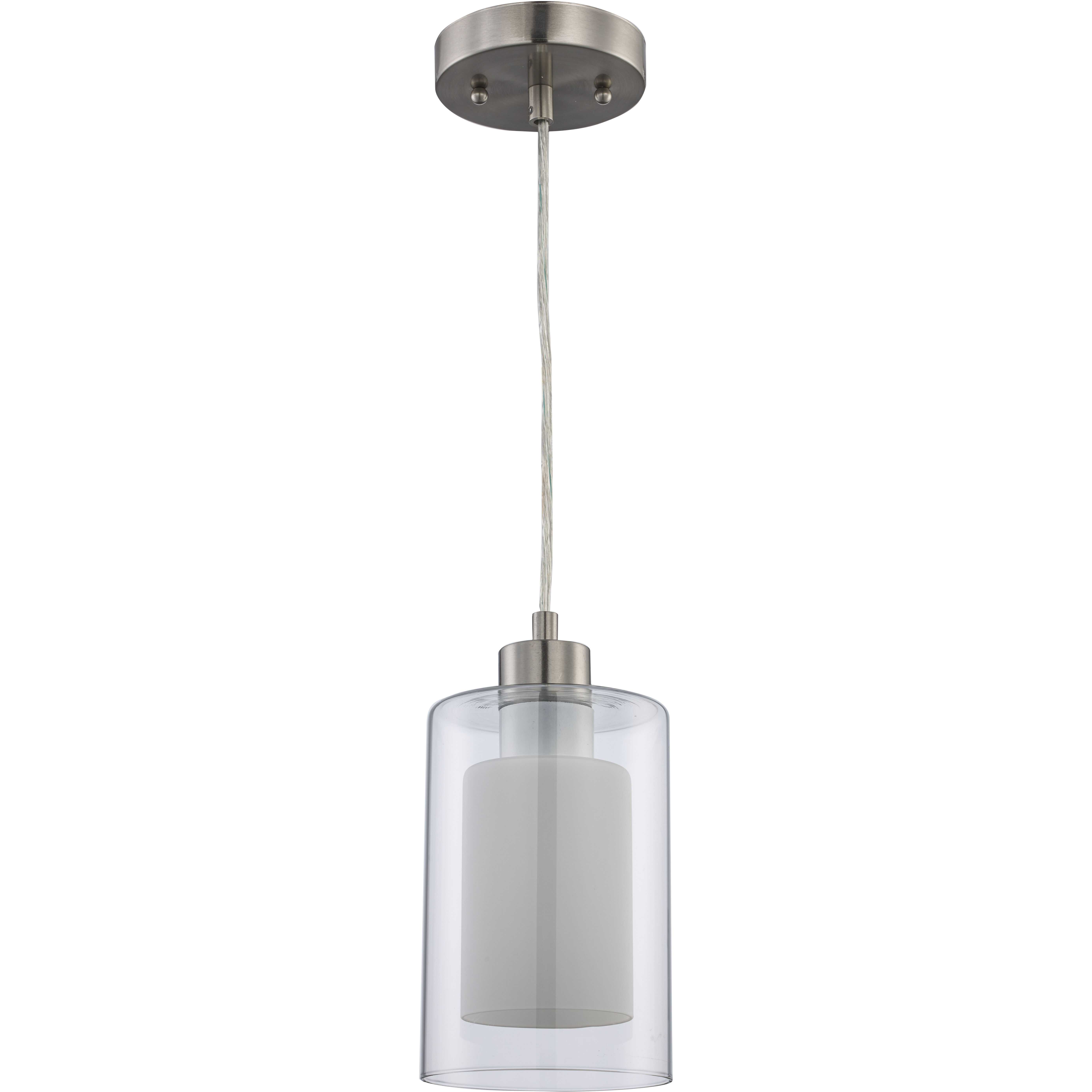 Modesto 1 Light 5 inch Brushed Nickel Cylinder Pendant Ceiling Light