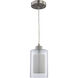 Modesto 1 Light 5 inch Brushed Nickel Cylinder Pendant Ceiling Light