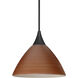 Domi 1 Light Black Cord Pendant Ceiling Light