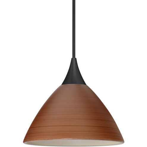 Domi 1 Light Black Cord Pendant Ceiling Light