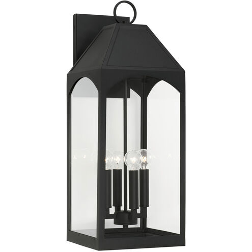 Burton 4 Light 26 inch Black Outdoor Wall Lantern