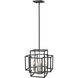 Titania 4 Light 14 inch Black and Brushed Nickel Pendant Ceiling Light