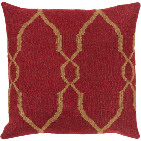 Fallon 18 X 18 inch Dark Red and Dark Brown Throw Pillow