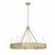 Banded Ring 8 Light 32 inch Modern Brass Chandelier Ceiling Light in Clear