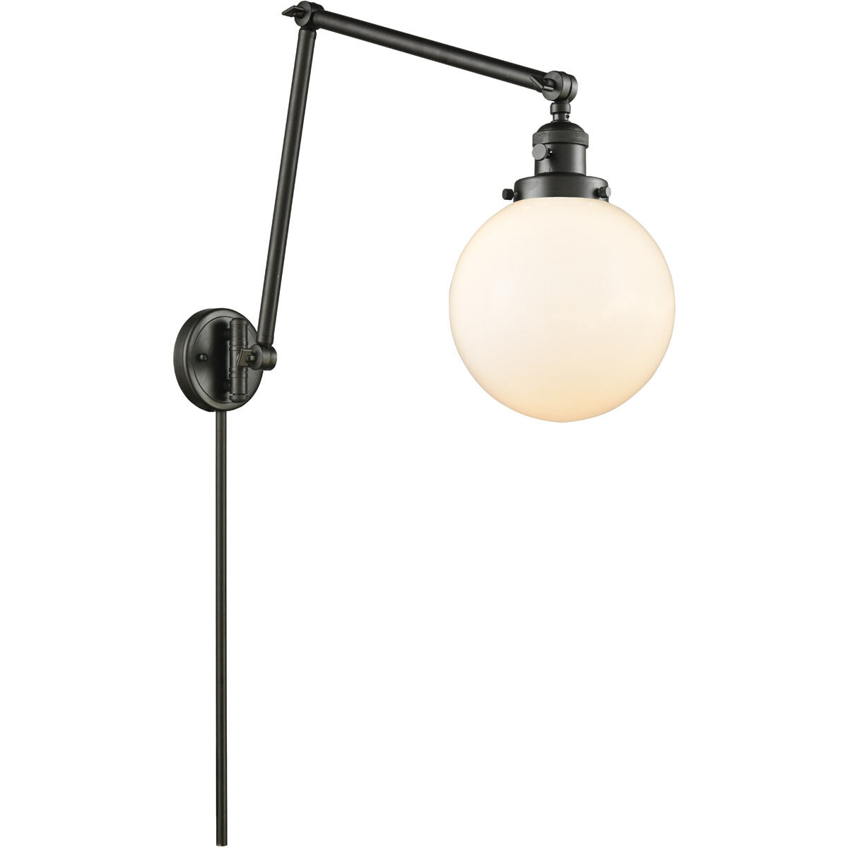 Large Beacon 30 inch 3.50 watt Oil Rubbed Bronze Swing Arm Wall Light, Franklin Restoration