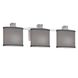 Textile 3 Light 25.5 inch Polished Chrome Bath Bar Wall Light in Oval, Incandescent, Gray, Oval