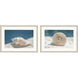 Blue Dune White and Beige and Turquoise and Teal Framed Art