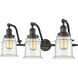 Franklin Restoration Canton 3 Light 28 inch Oil Rubbed Bronze Bath Vanity Light Wall Light in Clear Glass, Franklin Restoration