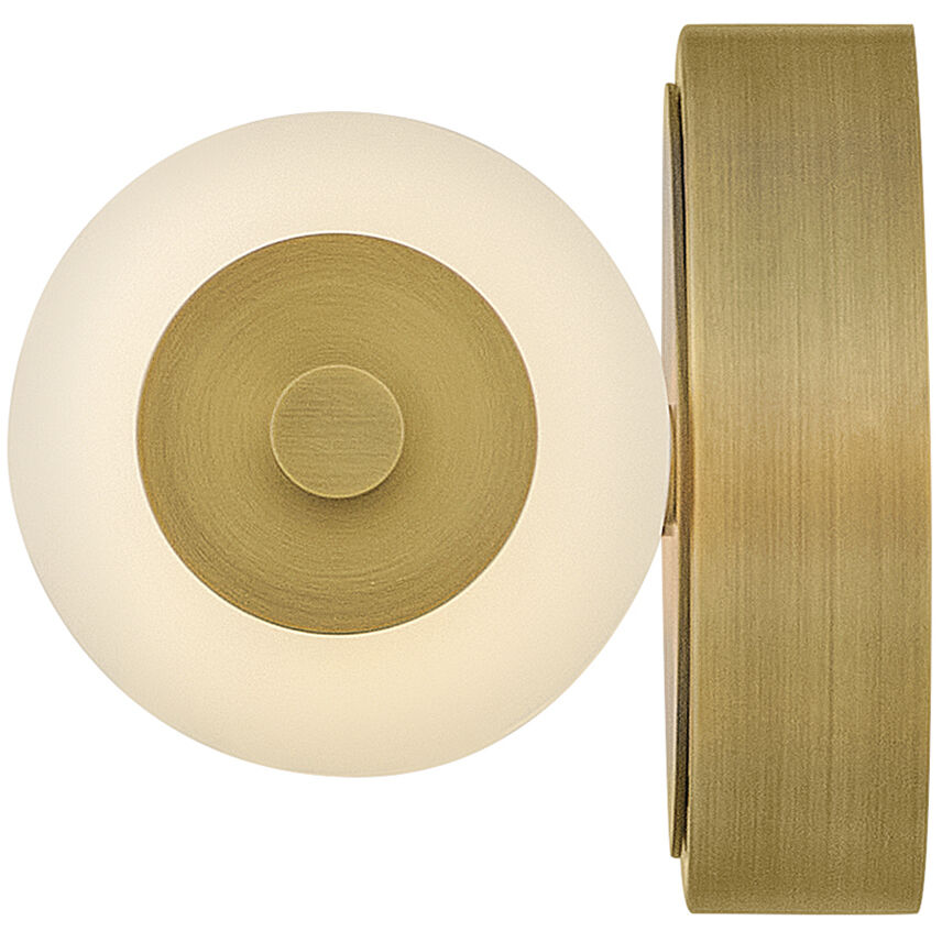 Lisa McDennon Trigo LED 6 inch Lacquered Brass Sconce Wall Light