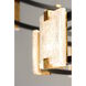 Radiant LED 41.75 inch Black and Gold Leaf Chandelier Ceiling Light