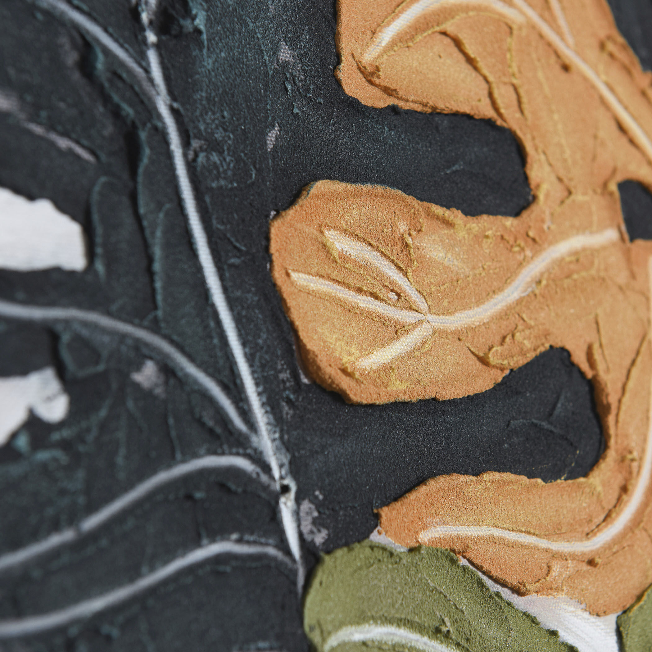 Stu Multi - White and Black and Orange and Pink and Yellow Wall Art