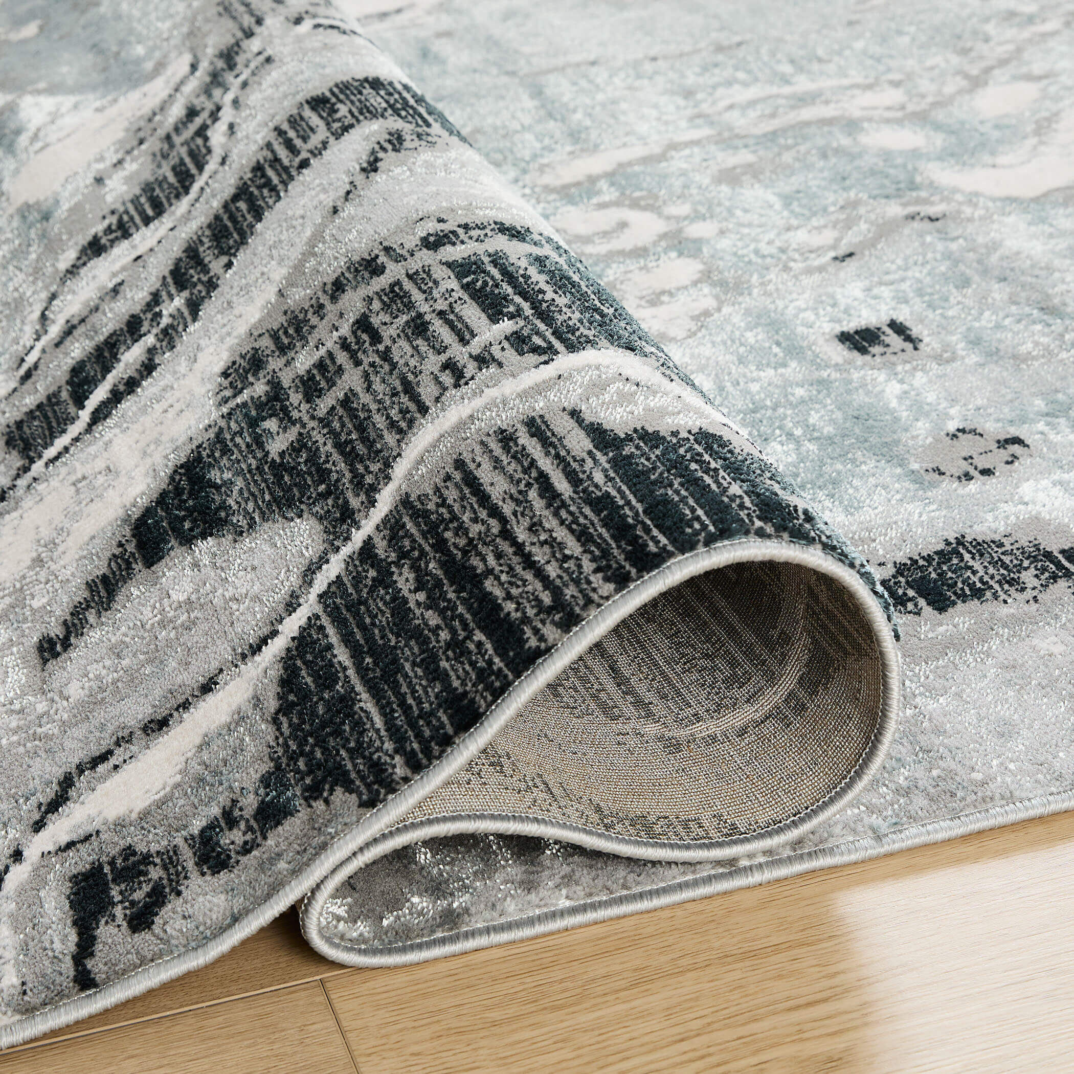 Artema 36 X 24 inch Black/Grey Rug in 2 x 3