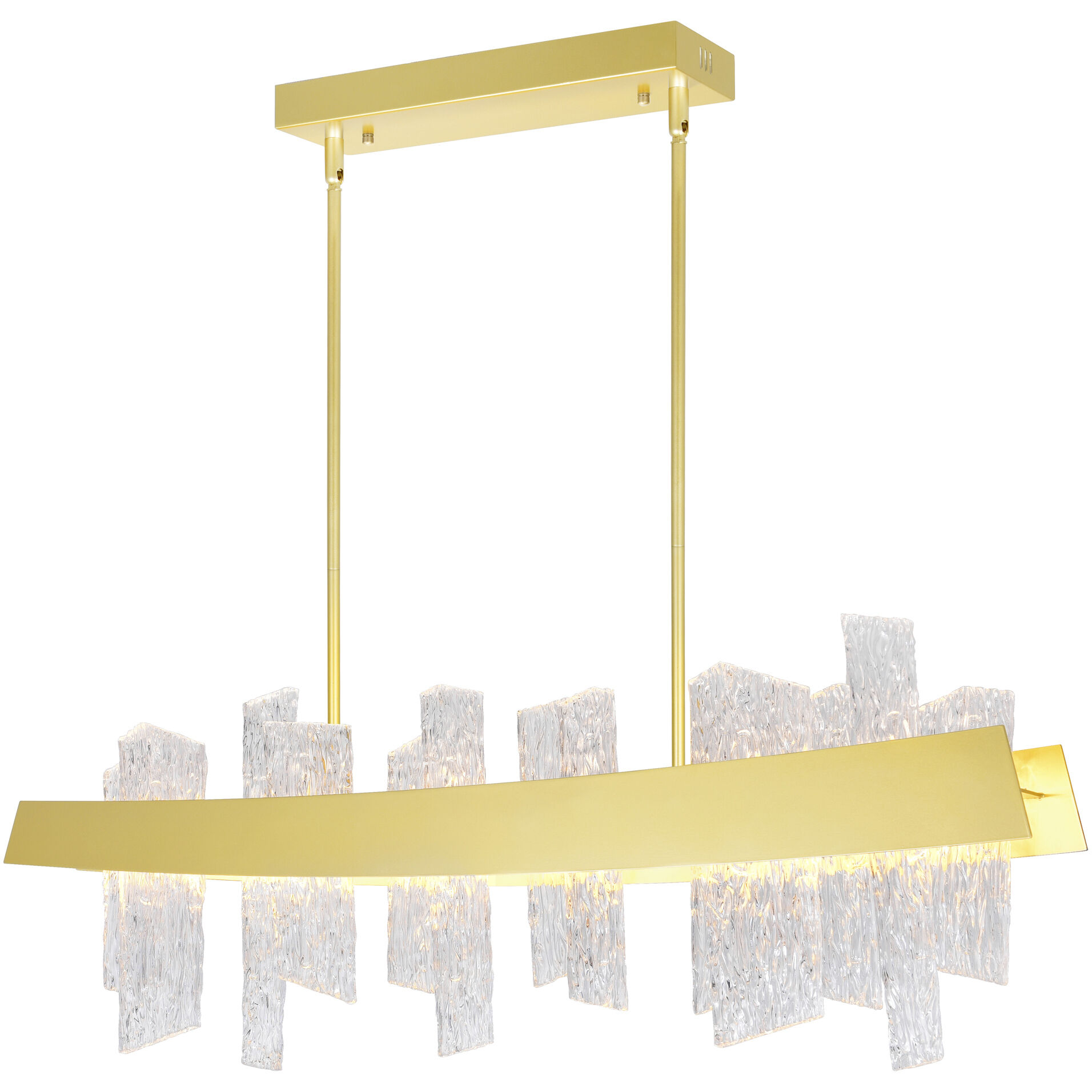 Guadiana LED 39 inch Satin Gold Island/Pool Table Light Ceiling Light