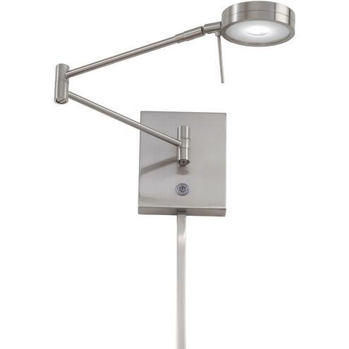 George's Reading Room 4.5 inch 8.00 watt Brushed Nickel Swing Arm Wall Lamp Wall Light, Pharmacy