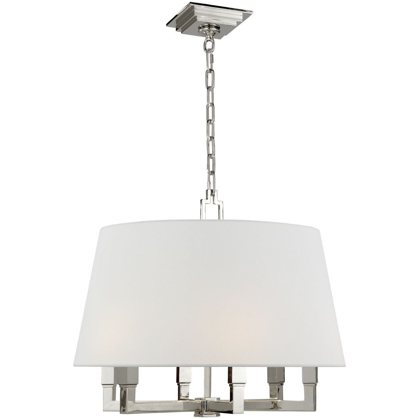 Chapman & Myers Square Tube 6 Light 24.00 inch Pendant