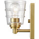 Pulsate 1 Light 6.5 inch Satin Brass Vanity Light Wall Light