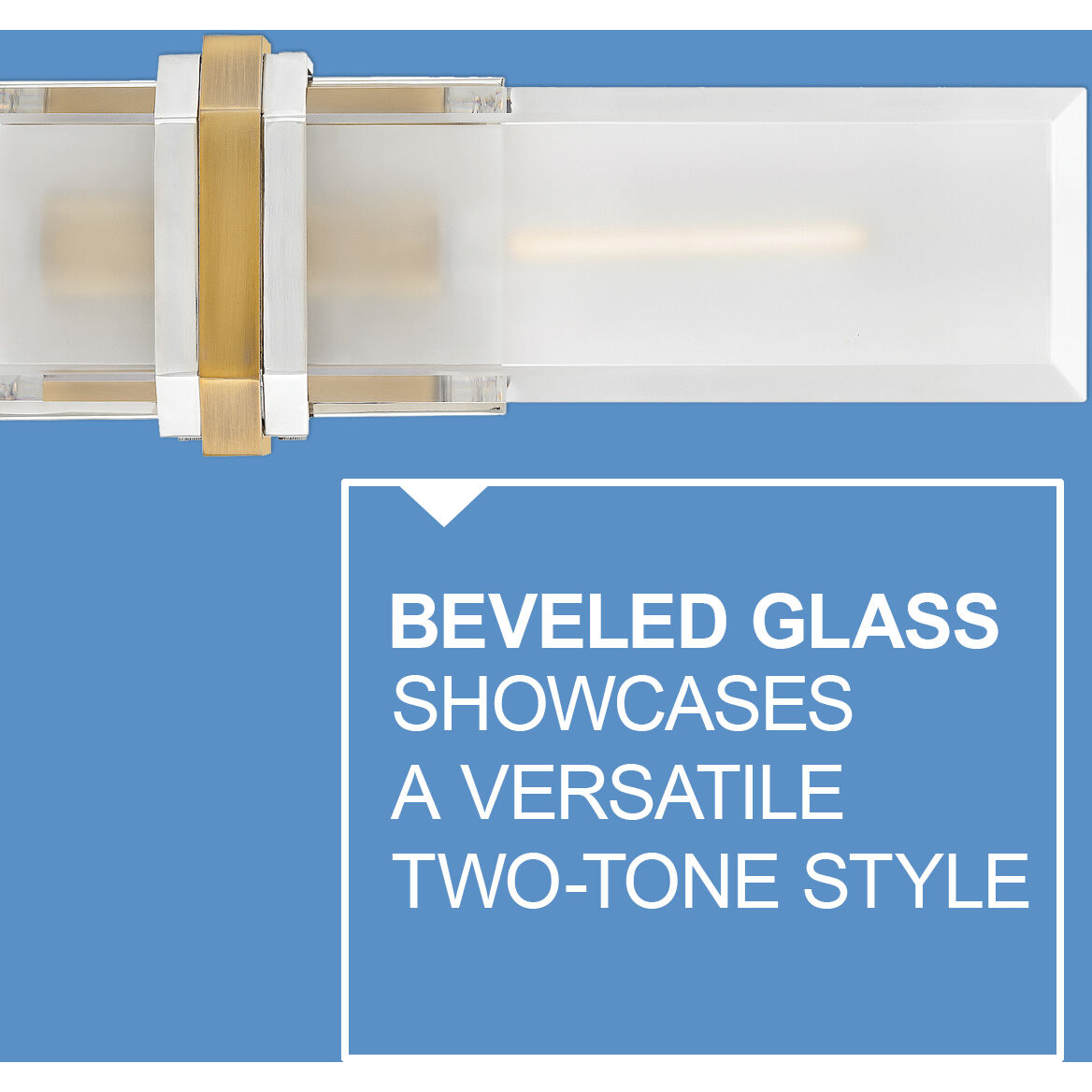 Kipton 2 Light 5.5 inch Polished Nickel with Heritage Brass Bath Light Wall Light