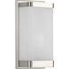 Linen Glass 1 Light 6 inch Brushed Nickel Wall Sconce Wall Light