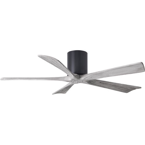 Atlas Irene-5H 52 inch Matte Black with Barnwood Tone Blades Ceiling Mount Paddle Fan in Barn Wood, Flush Mounted