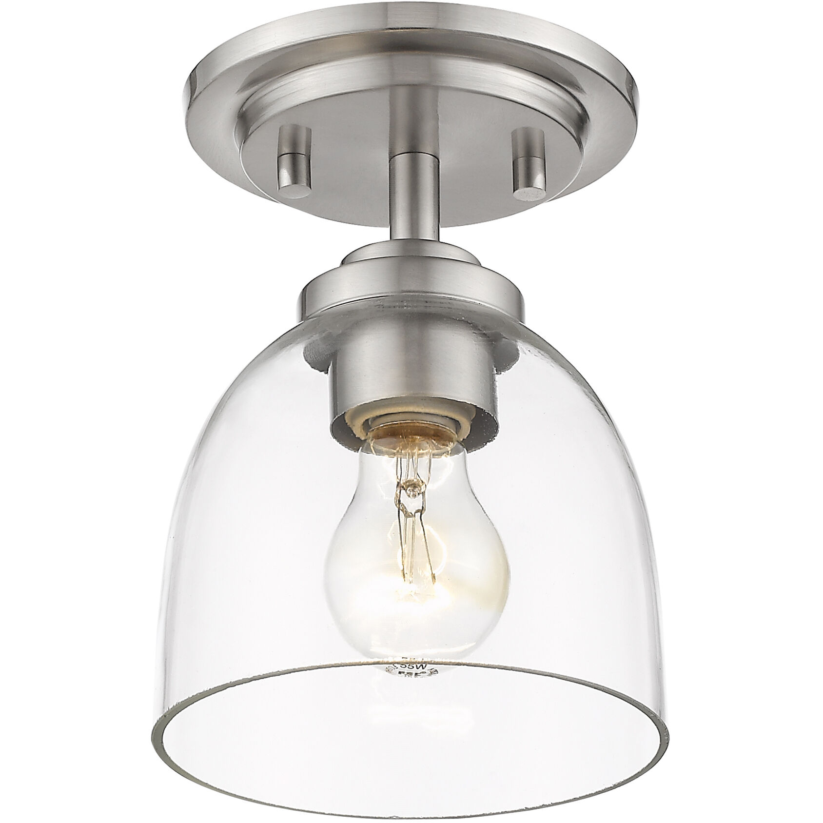 Ashton 1 Light 6 inch Brushed Nickel Flush Mount Ceiling Light