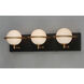 Revolve LED 20.25 inch Black and Gold Bath Vanity Wall Light