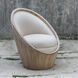 Noemi Warm Oatmeal and Soft Flax Linen Fabric Accent Chair