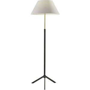 Harvey 59 inch 100.00 watt Black / Brass Accents Floor Lamp Portable Light