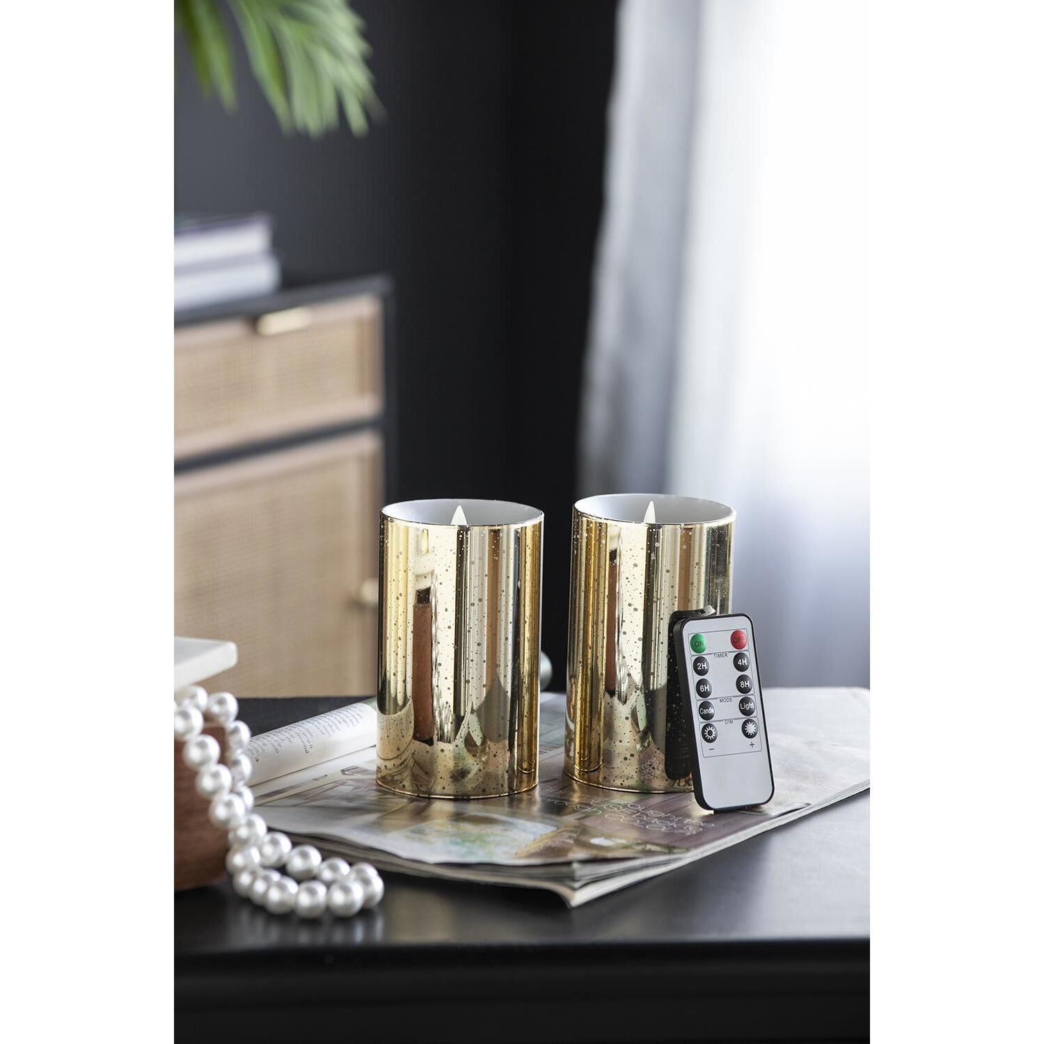 Speckled 5 X 3 inch LED Candle