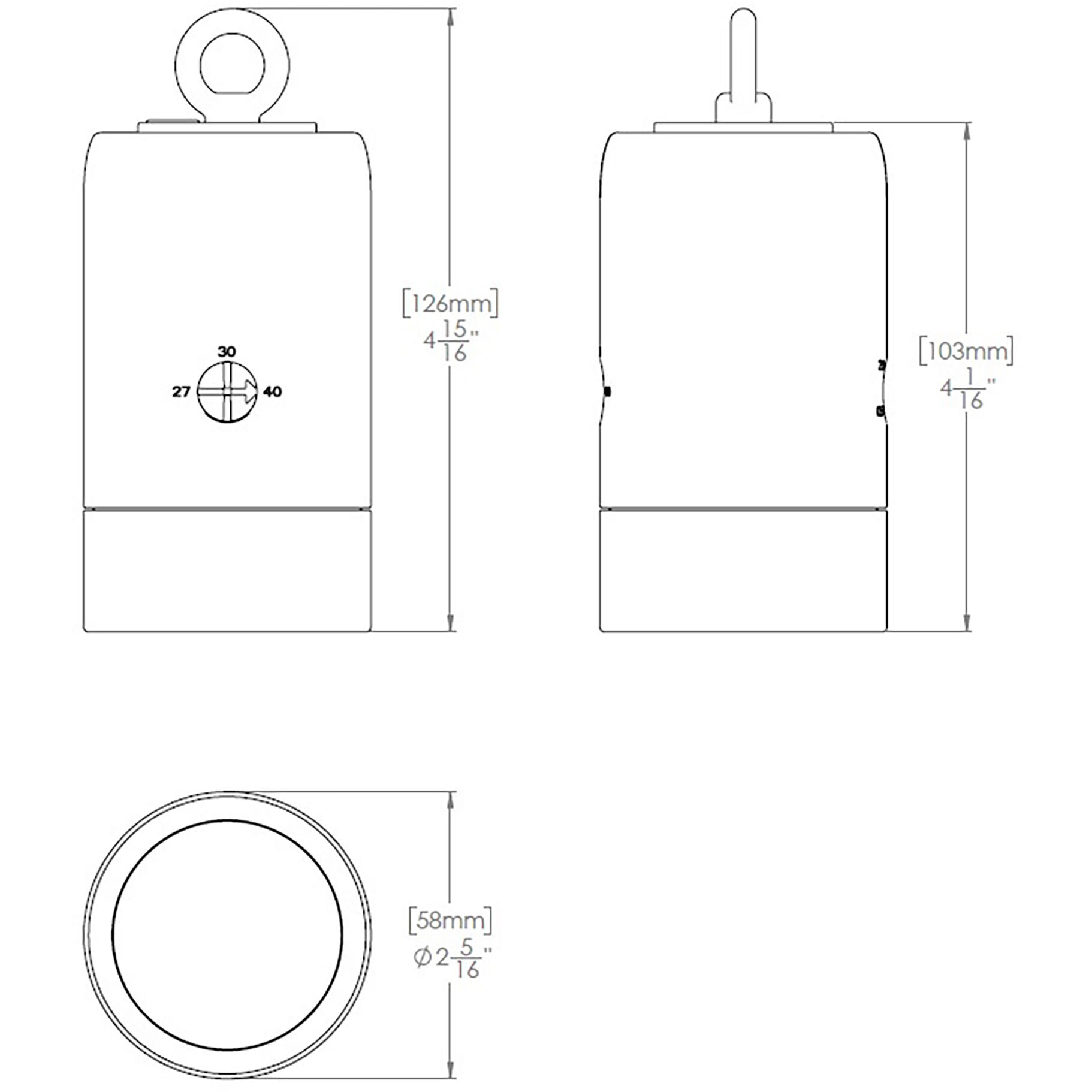 Estrella LED 2.32 inch Bronze Landscape Hanging Lighting, WAC Landscape