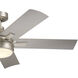 Tide 52 inch Brushed Nickel with Silver Blades Ceiling Fan