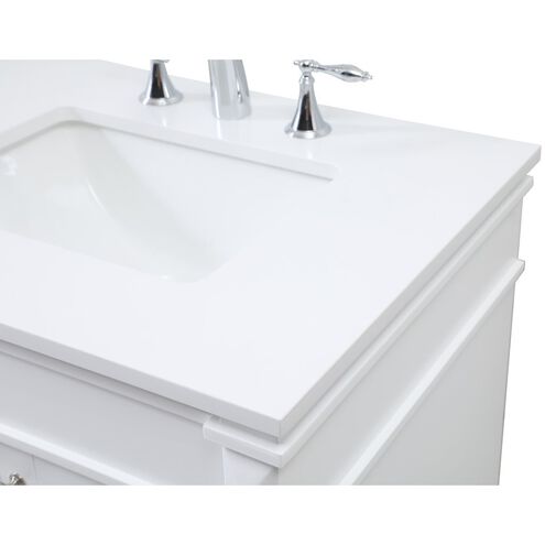 Bennett 60 X 21 X 35 inch White Vanity Sink Set