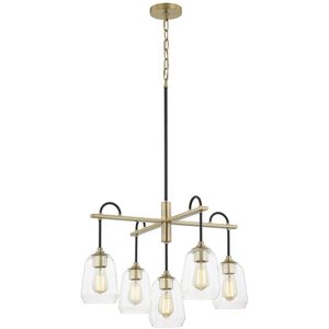 Fusion Collection - Arcwell Family 27 inch Matte Black Chandelier Ceiling Light