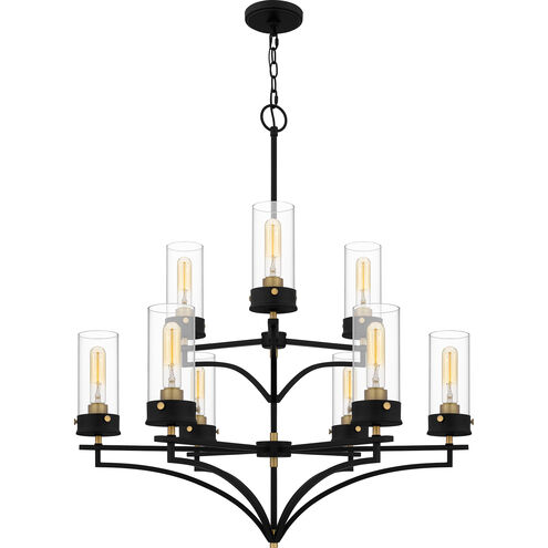 Hillside 9 Light 31.75 inch Matte Black Chandelier Ceiling Light